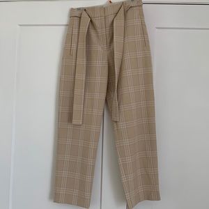 Aritzia Wilfred tie pant - plaid